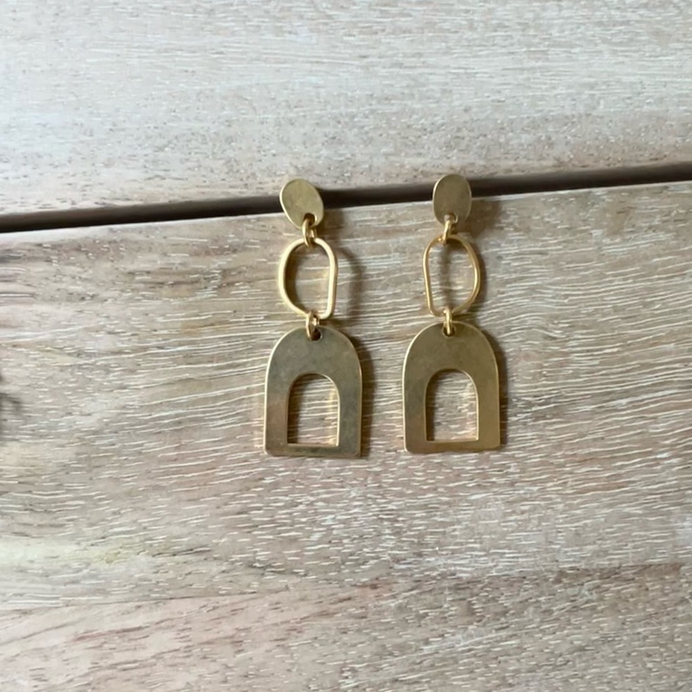 Madewell gold statement dangle earrings - Picture 4 of 4
